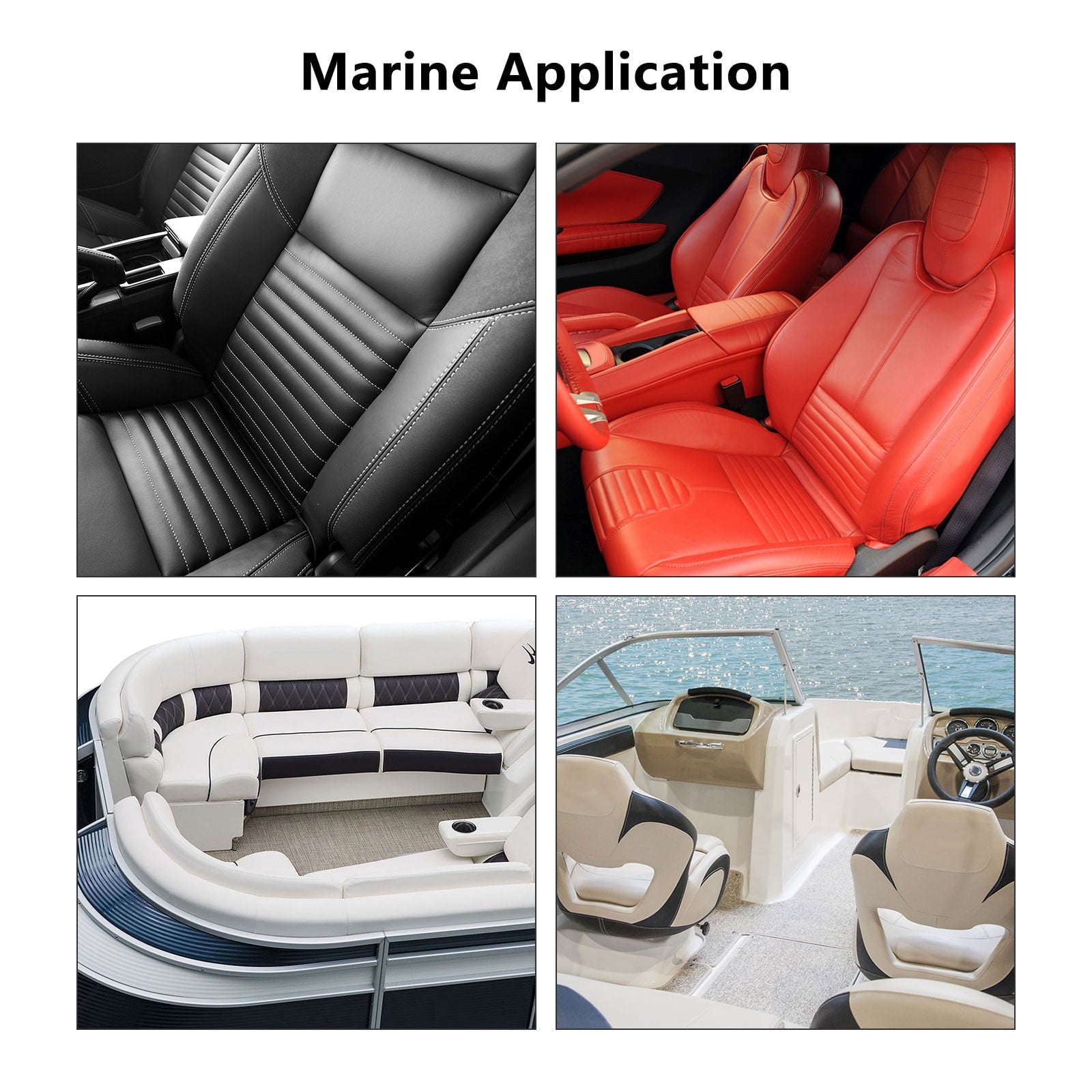 Marine Vinyl Synthetic Leather Material Heavy Duty Upholstery for Car Interiors, Home Decoration, Crafts