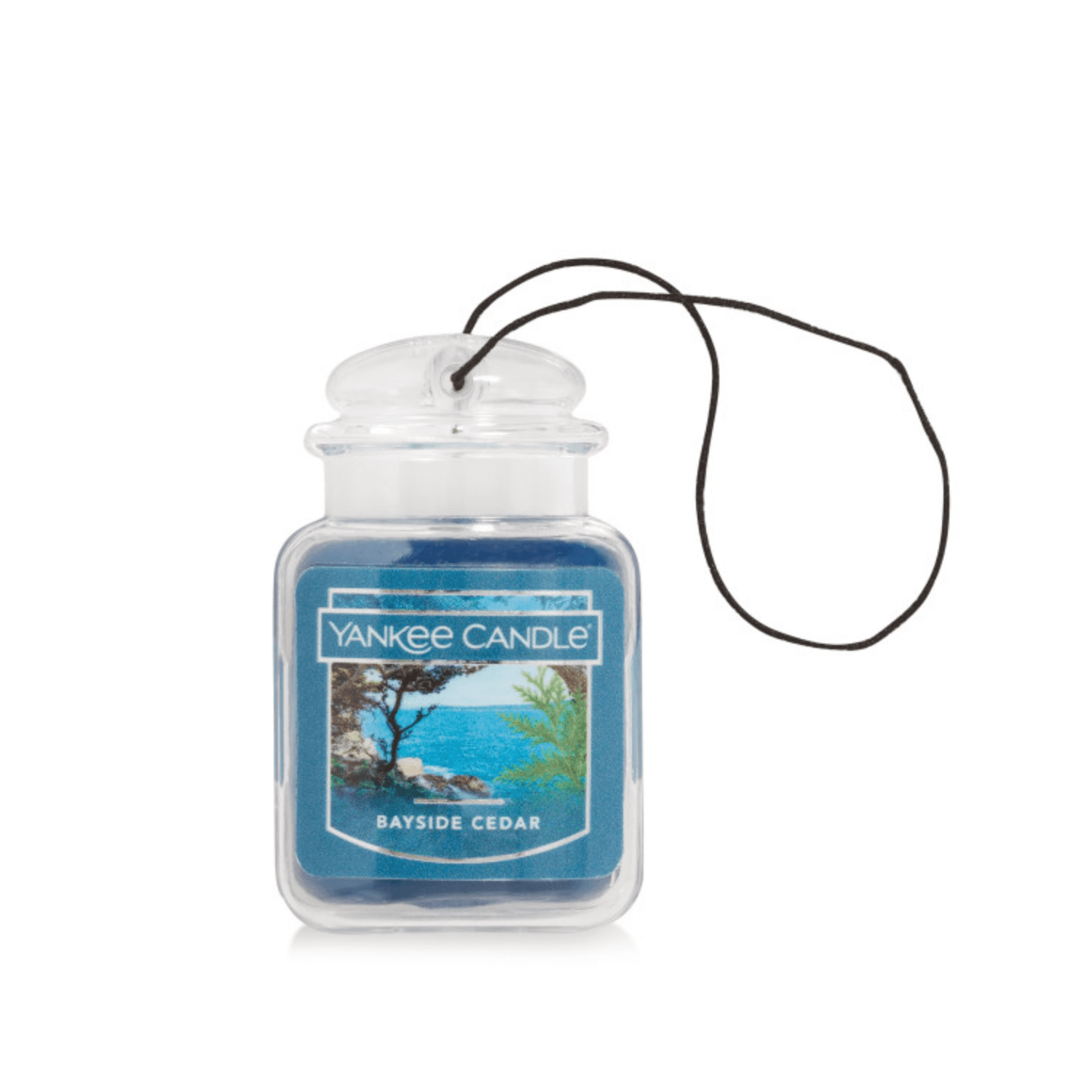 Yankee Candle Car Jar Ultimate Hanging Car Air Fresheners, Bayside Cedar, 0.96 oz (Pack of 6)