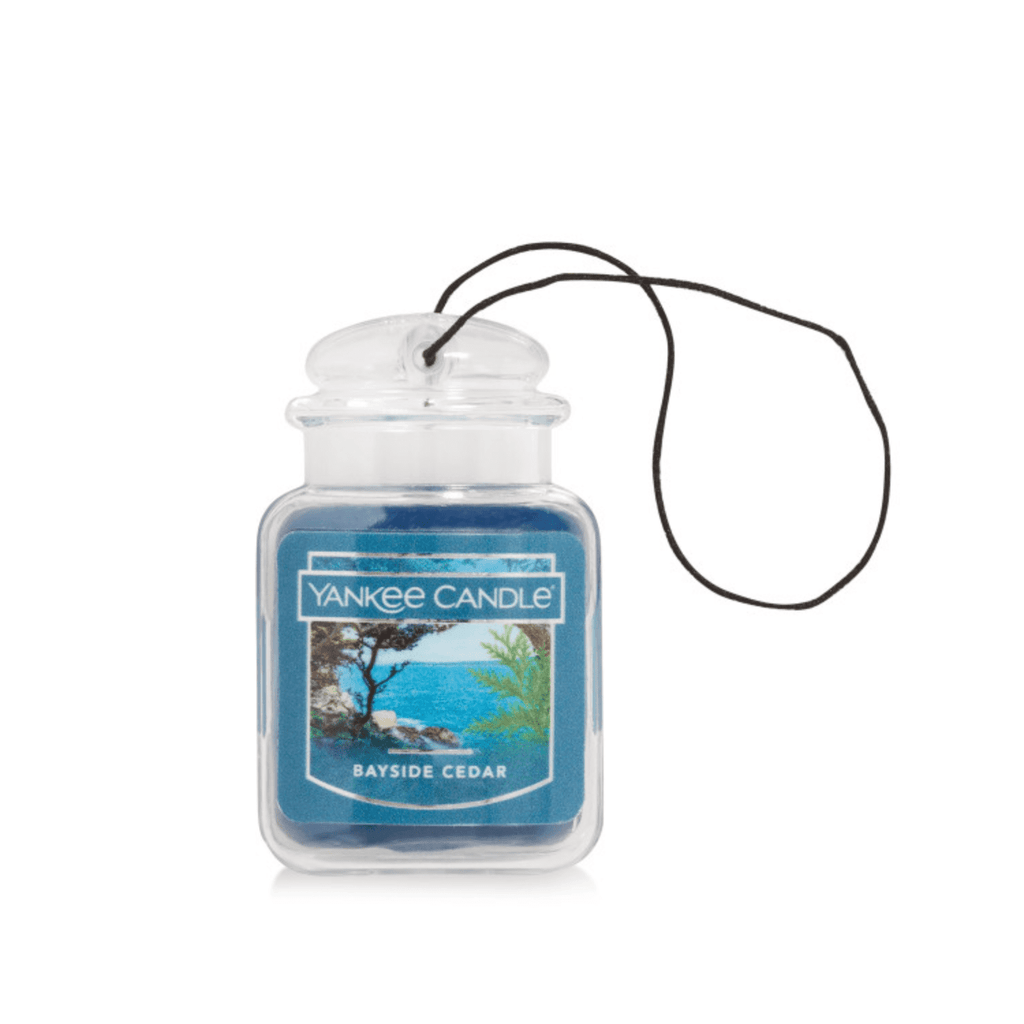 Yankee Candle Car Jar Ultimate Hanging Car Air Fresheners, Bayside Cedar, 0.96 oz (Pack of 6)