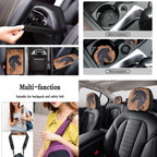 LedBack Horse Print Car Seat Covers Set of 15 Car Front and Back Seat Cover Steering Wheel Cover Armrest Pads Covers Headrests Cover Seatbelt Cover Car Coaster Keychain, Car Interior Accessories