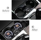 Car Cup Holder Coaster for BMW M 1 3 5 6 Series X1 X3 X7 X5 X6 Z4 7 Series Recessed Silicone CupHolder Coaster Interior Accessories 2.75in 2Pieces, Black-04