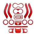 18 Pcs Red Car Interior Decor Trim Kits for Jeep for Wrangler JK JKU 4 Door 11-17 Auto Accessories