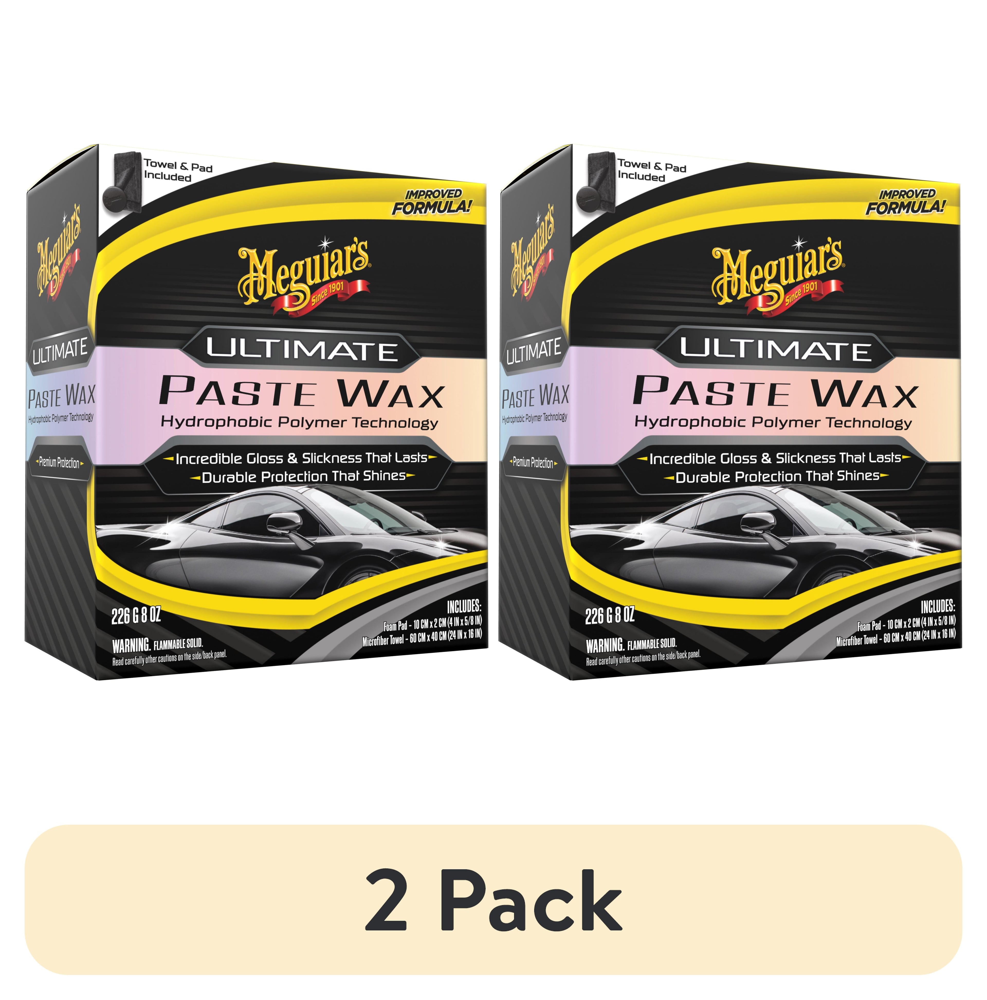 (2 pack) Meguiar's Ultimate Paste Wax Long-Lasting Easy to Use Synthetic Wax, G210608, 8 oz