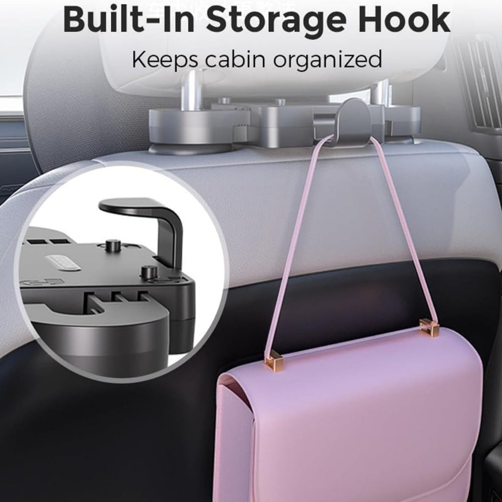 U Shape Auto Headrest With 180 Degree Angles Adjustment Universally For Most Vehicles And Travel Essential Organizers