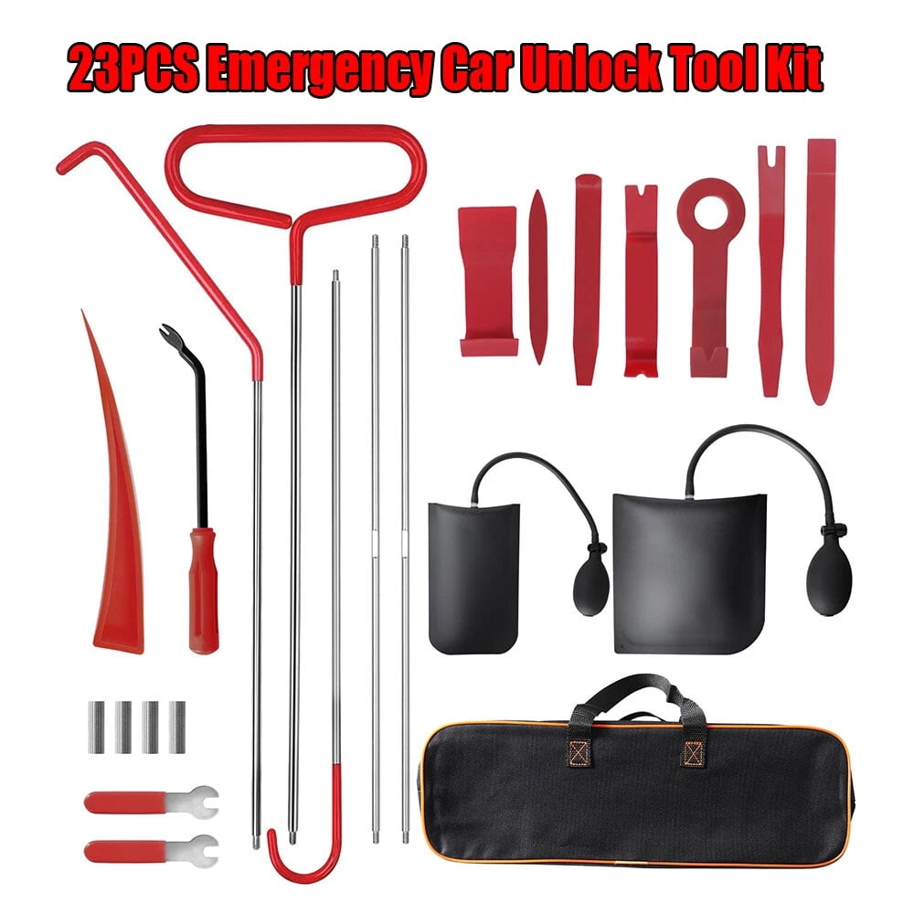 1 Kit Para Abrir Puerta De Auto Carro Completo Long Reach Tools Set 23 Pcs