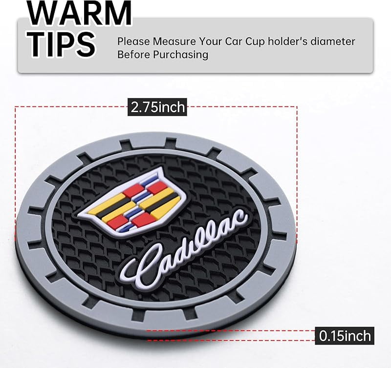 Car Cup Holder Coaster for BMW M 1 3 5 6 Series X1 X3 X7 X5 X6 Z4 7 Series Recessed Silicone CupHolder Coaster Interior Accessories 2.75in 2Pieces, Black-04