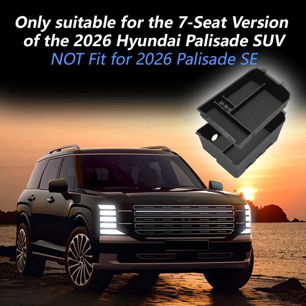2PCS For 2026 Hyundai Palisade Upper & Lower Layer Center Console Armrest Organizer