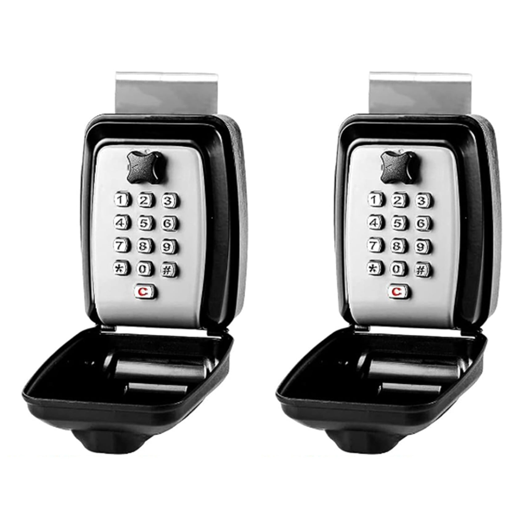 2X Car Window Lock Box, Car Key Lock Box, Car Window Punch Button Lock Box, Car Window Key Safe, for Carpooling, Turo