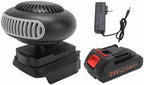 Battery Powered Space Heater, Portable Car Heater Car Window Defogger with 1500mAh Battery for Cars Electric Tricycles Office Indoor Use, Long lasting and Quiet Operating