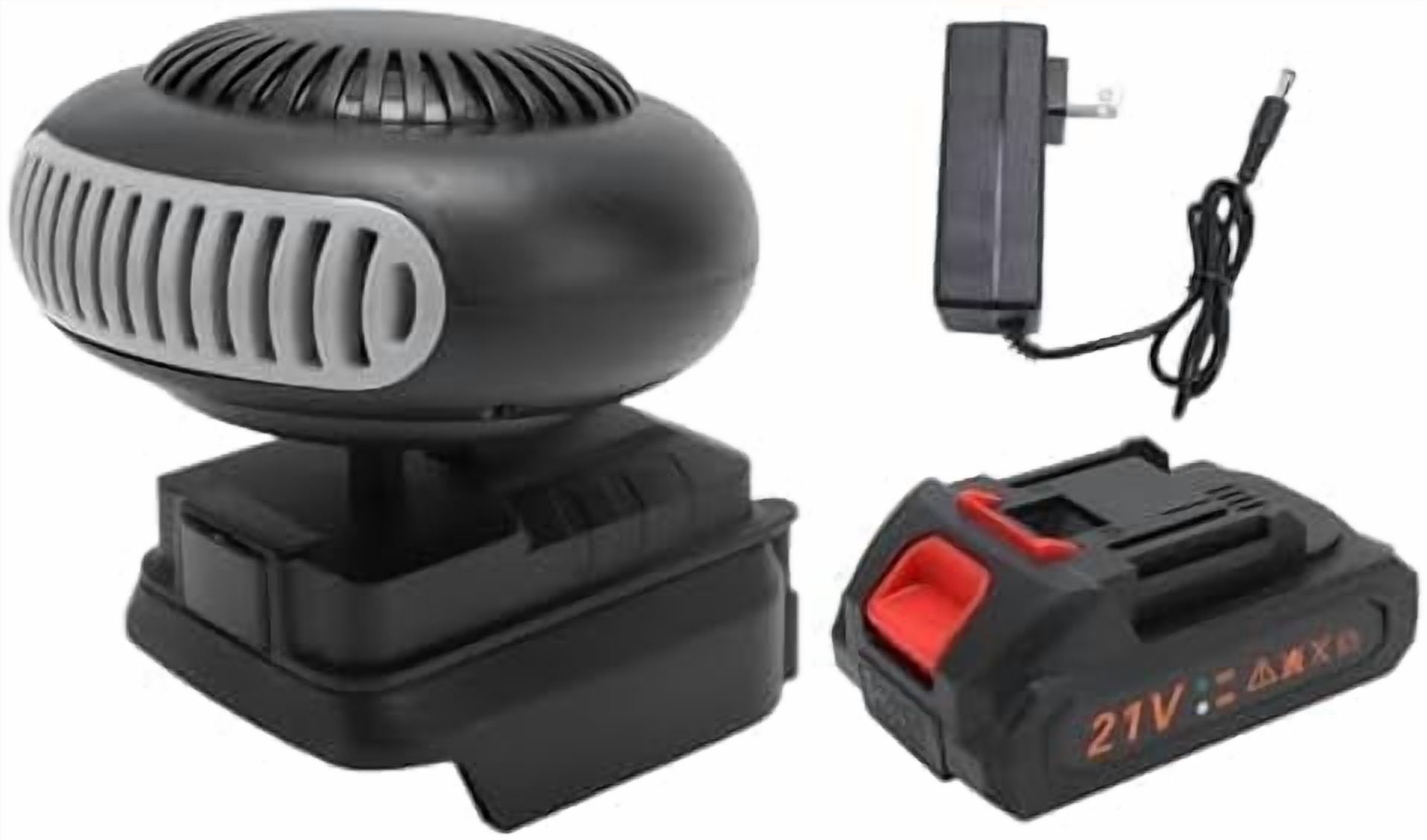 Battery Powered Space Heater, Portable Car Heater Car Window Defogger with 1500mAh Battery for Cars Electric Tricycles Office Indoor Use, Long lasting and Quiet Operating