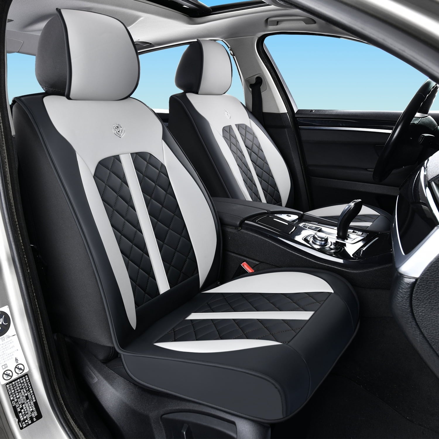 For Car Seat Covers for Hyundai All Models, 5 -Seats,Waterproof Breathable Leather Seat Covers, Non-Slip Lining, Compatible With Airbags, Enhances Interior Appearance
