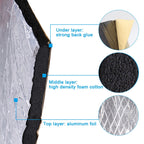 Unique Bargains 394mil 21.53sqft Sound Deadening Mat Car Fender Engine Heat Sound Deadener Insulation Mat 79" x 40"