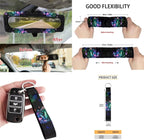 Jeiento Galaxy Mushroom 12 PCS Car Seat Covers for Front Seats with Steering Wheel Cover Seat Belt Covers Armrest Pad Trash Bin Sunglass Pocket Rear View Mirror Cover Coasters Keychain