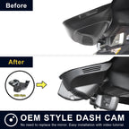 Mangoal 4K Dash Cam Custom fit for Dodge RAM 2500/3500 2019 2020 2021 2022 2023 2024 2025 2026(Model F), OEM Look, UHD 2160P Video, WiFi & App, 64GB Card