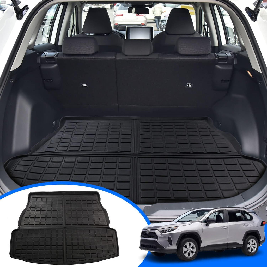 Rear Trunk Cargo Liner fit 2019-2025 Toyota RAV4 All Weather Rear Trunk Cargo Tray Floor Mat for Toyota RAV4 2019 2020 2021 2022 2023 2024 2025 SUV Accessory, Black