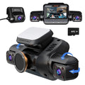 HUPEJOS 4K Dash Cam with Driver Monitoring System, 360° GPS Dashcam Front and Rear Inside, 4-Channel Car Camera 64GB SD Card, 5GHz WiFi, APP Supported, Night Vision, CPL Filter,Parking Mode