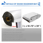 Unique Bargains 394mil 21.53sqft Sound Deadening Mat Car Fender Engine Heat Sound Deadener Insulation Mat 79" x 40"