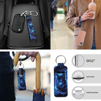 Yuyamidu Blue Wolf Car Seat Cover Full Set of 13 Fashion Auto Steering Wheel Cover Seatbelt Pads Armrest Cushion Coasters Key Chain Auto Interior Sets