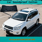 Automotive Hood Engine Front Cover Soundproof Mat For Toyota RAV4 2009-2012 Shield Mat Noise Insulation Dampening Mat Soundproof Cotton For Under-Hood Accessories-black-2009-2012