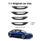 Car Door Handle Cover ABS Material for 2017-2025 Tesla Model 3 & Model Y Automotive Exterior Accessories 4pcs, Carbon Fiber Pattern