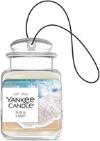 Yankee Candle Car Jar Ultimate Hanging Car Air Fresheners, Sun & Sand, 0.96 oz (Pack of 6)