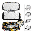 HUIACONG Blue Leopard Print Seat Covers for Cars for Women Full Set 14 Pcs Ca Seat Cover with Steering Wheel Cover Center Console Cover Seat Belt Covers Coasters Headrest Cover Keychain Universal Fit