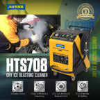 AUTOOL HTS708 Automotive Dry Ice Blasting Machine, 16.5LBS Capacity Dry Ice Engine Carbon Deposit Cleaning Exhaust Pipe Cleaner with 4 Nozzles, 550W No Disassembly
