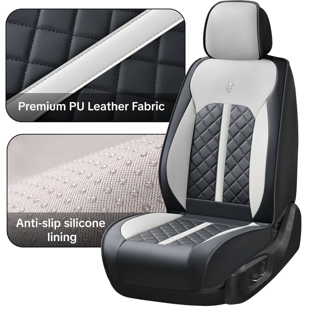 For Car Seat Covers for Hyundai All Models, 5 -Seats,Waterproof Breathable Leather Seat Covers, Non-Slip Lining, Compatible With Airbags, Enhances Interior Appearance