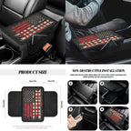 Jeiento American Honoring Firefighter Flags Car Front Back Seat Covers 14 PCS Set with Steering Wheel Cover Seatbelt Pad Trash Can Armrest Cover Rearview Mirror Cover Handbrake Cover Set Coasters