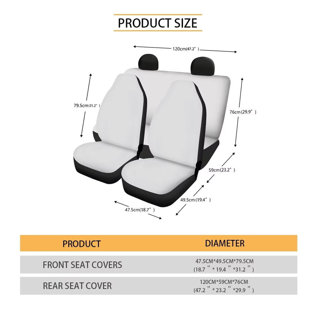 KUIFORTI Sunflower Car Seat Covers Full Set 15 Piece Car Seat Cover Steering Wheel Cover Seatbelt Covers Car Cup Coasters Car Trash Bag Air Vent Storage Bag Rear View Mirror Cover Keychain