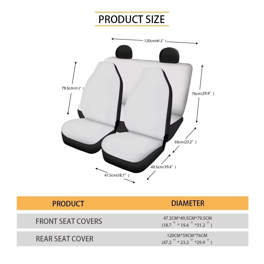 KUIFORTI Sunflower Car Seat Covers Full Set 15 Piece Car Seat Cover Steering Wheel Cover Seatbelt Covers Car Cup Coasters Car Trash Bag Air Vent Storage Bag Rear View Mirror Cover Keychain