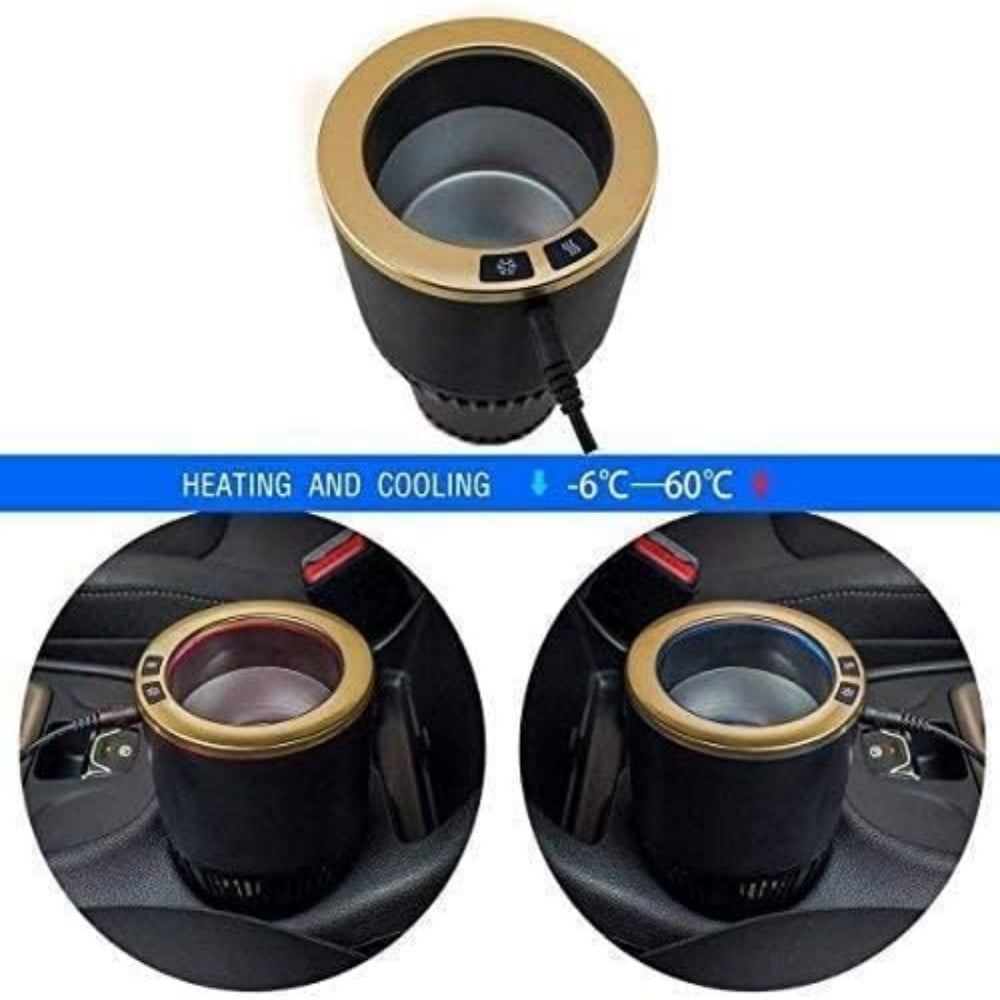 Yesinaly Premium 2-in-1 Car Cup Warmer Cooler Smart Car Cup Mug Holder Holiday Seasonal Present | Perfect Car Tumbler Holder for Commuter/Traveler/Road Tripper/Recreation