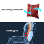 7PCS Steering Wheel Cover Set for Women, Car Accessories with Car Neck Pillows Lumbar Support Pillow and Seat Belt Covers, Universal Fit 14-15.5 inches (Red)