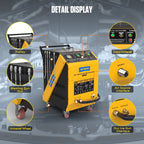AUTOOL HTS708 Automotive Dry Ice Blasting Machine, 16.5LBS Capacity Dry Ice Engine Carbon Deposit Cleaning Exhaust Pipe Cleaner with 4 Nozzles, 550W No Disassembly