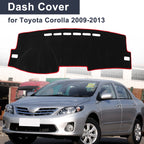 Unique Bargains Car Dashboard Cover Nonslip Black Red Dash Pad Carpet for Toyota Corolla 2009-2013
