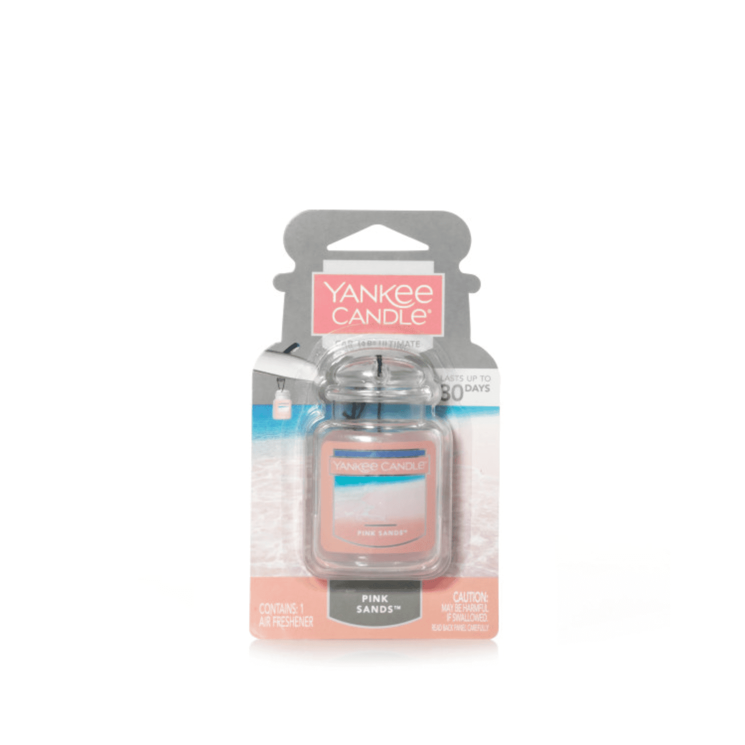 Yankee Candle Car Jar Ultimate Hanging Car Air Fresheners, Pink Sands, 0.96 oz (Pack of 12)