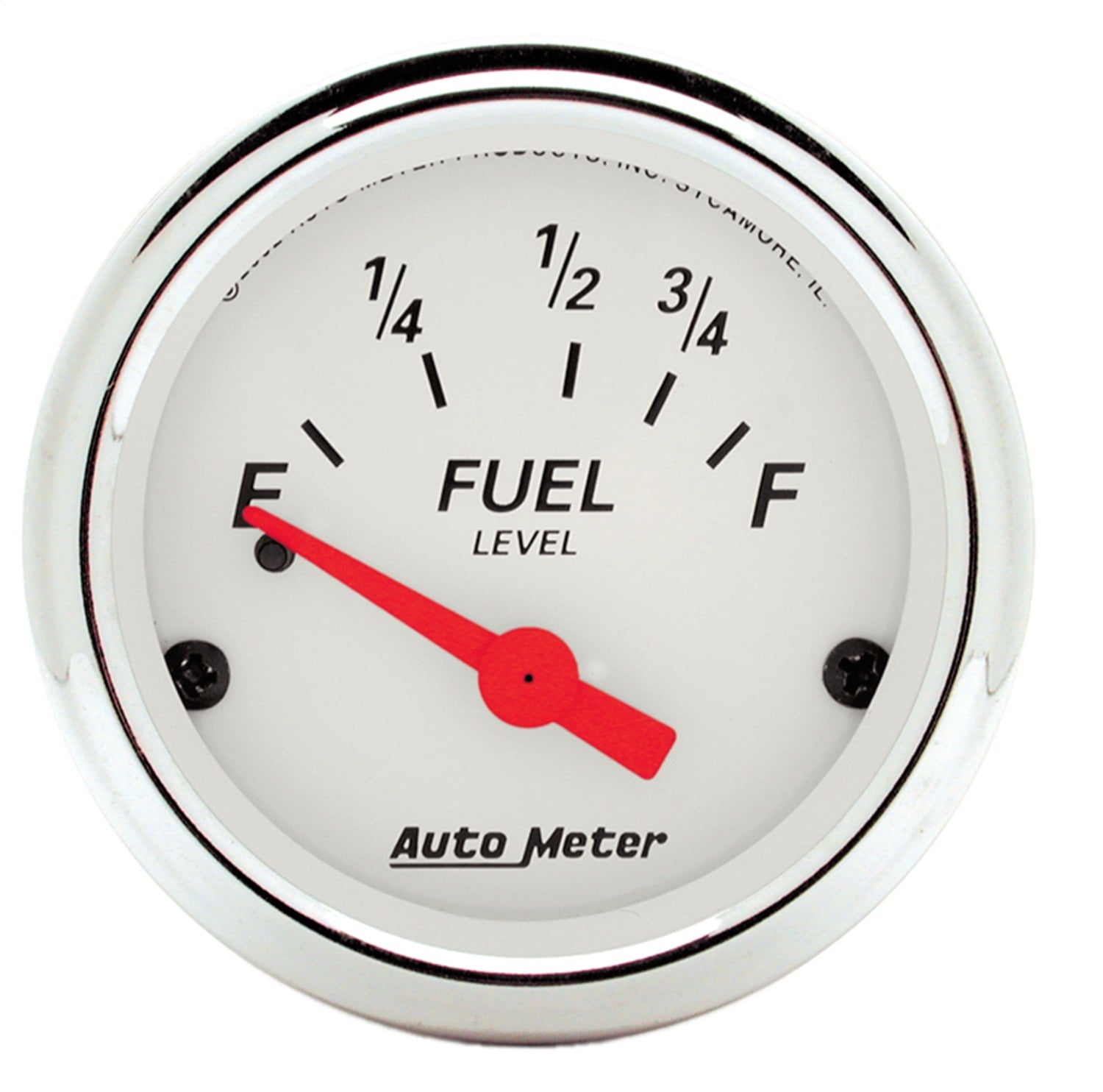 AUTO METER 1316 Arctic White Fuel Level Gauge 2 1/16 - Short Sweep/Electric