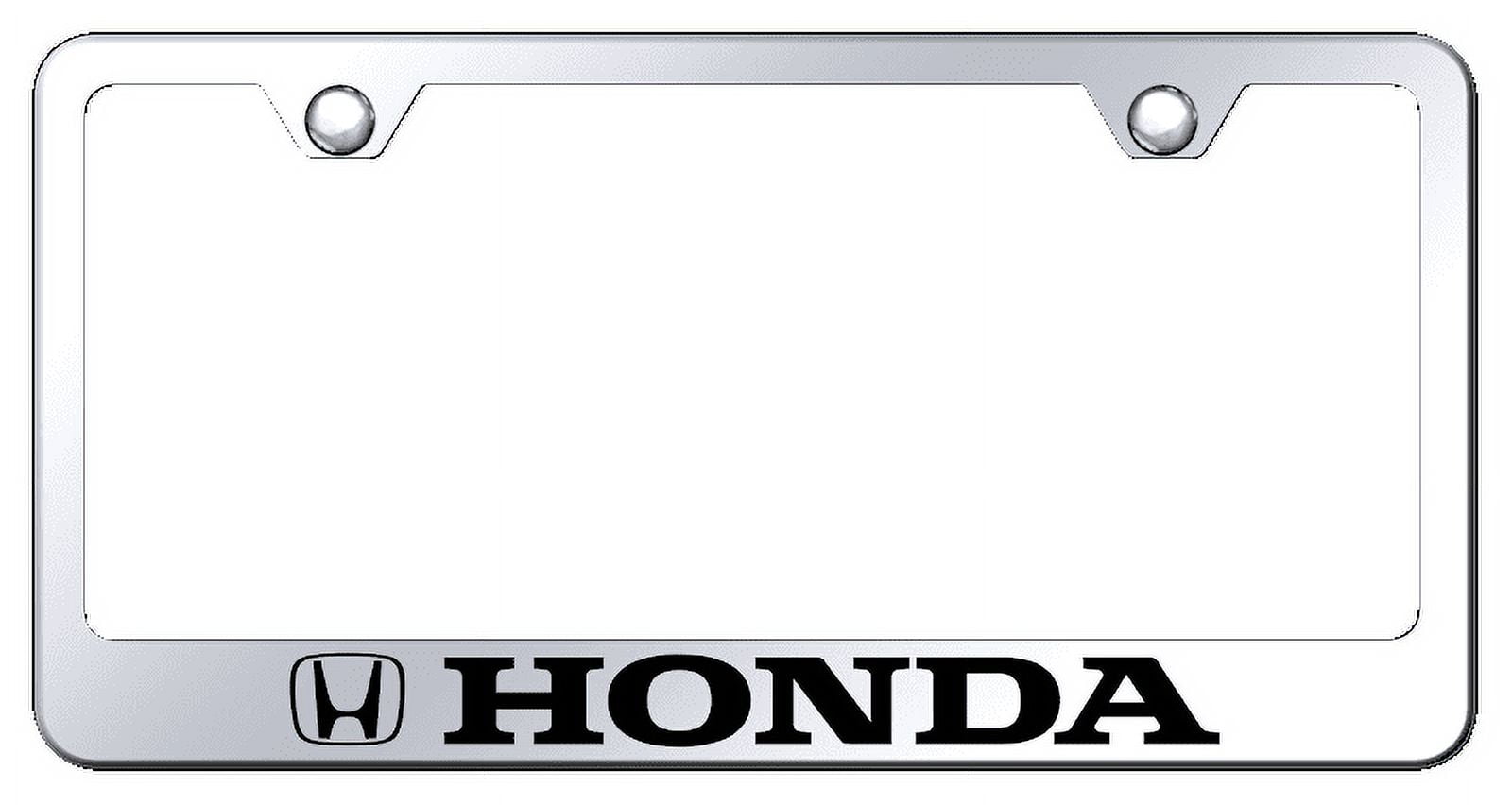 Au-TOMOTIVE GOLD Honda Stainless Steel Frame - Laser Etched Mirrored