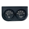 Auto Meter 2" 2 Gauge Console, Oil/Water, Mechanical, Black