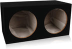 BELVA MDFD12 Dual 12-inch Car Subwoofer Box Sealed 3/4-inch MDF Prelined Polyfil