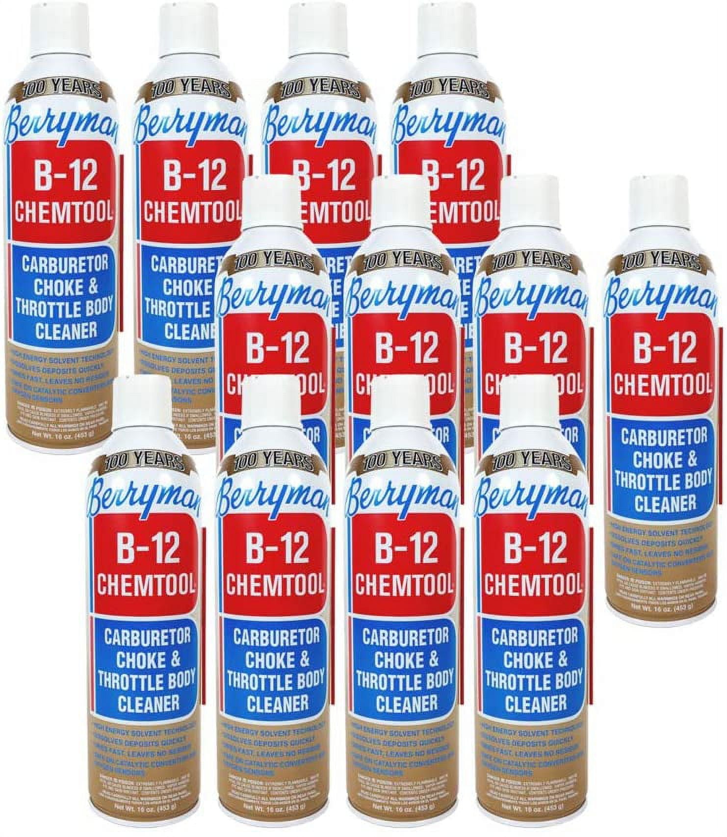 Berryman (0117-12PK) B-12 Chemtool Carburetor, Choke and Throttle Body Cleaner, 16-Ounce