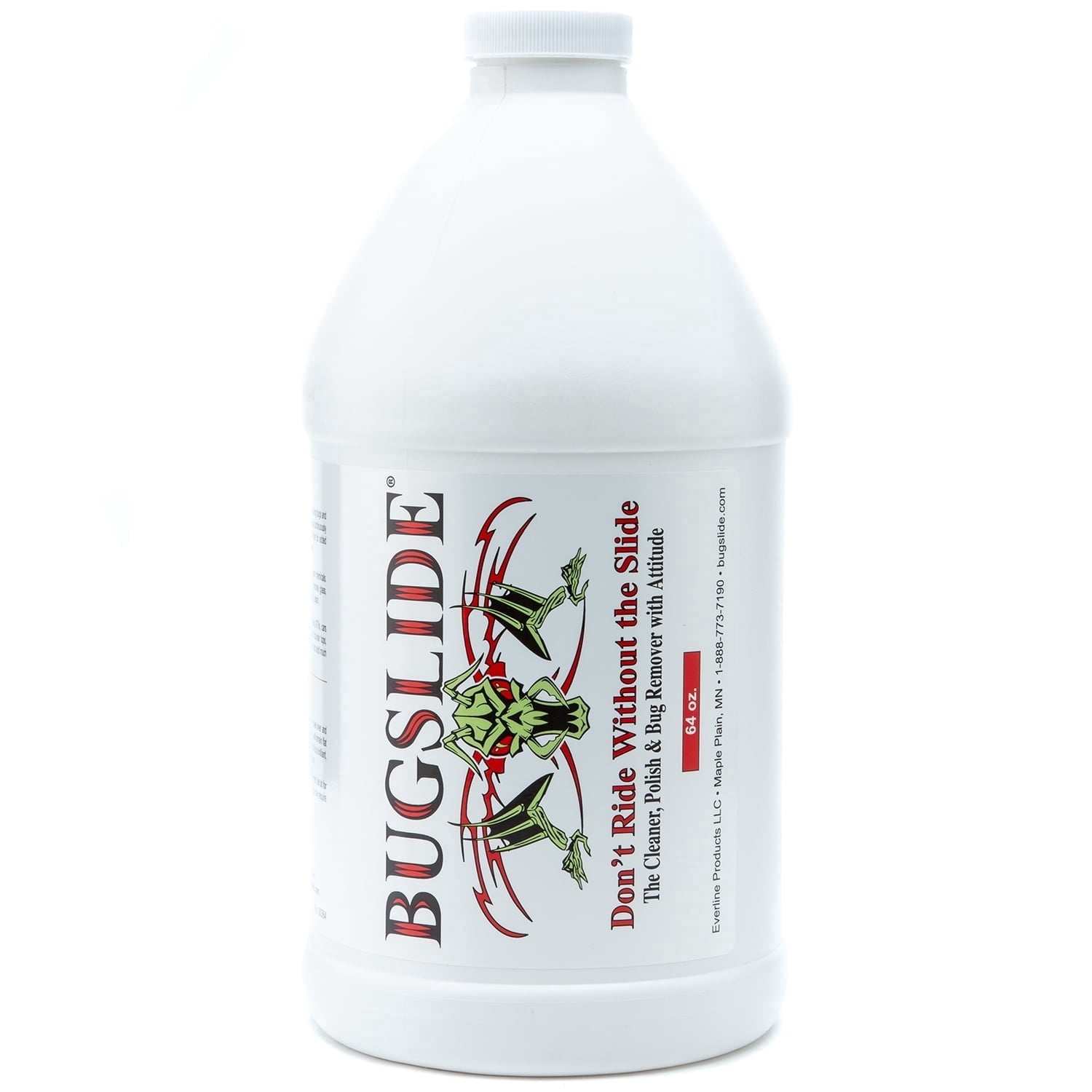 BugSlide 64 Oz Cleaner Refill for Spray Bottles & Travel Kits - All Surfaces Cleaning and Detailing Solution for Vehicle Interior and Exterior Use - Shines, Degreases, Polishes