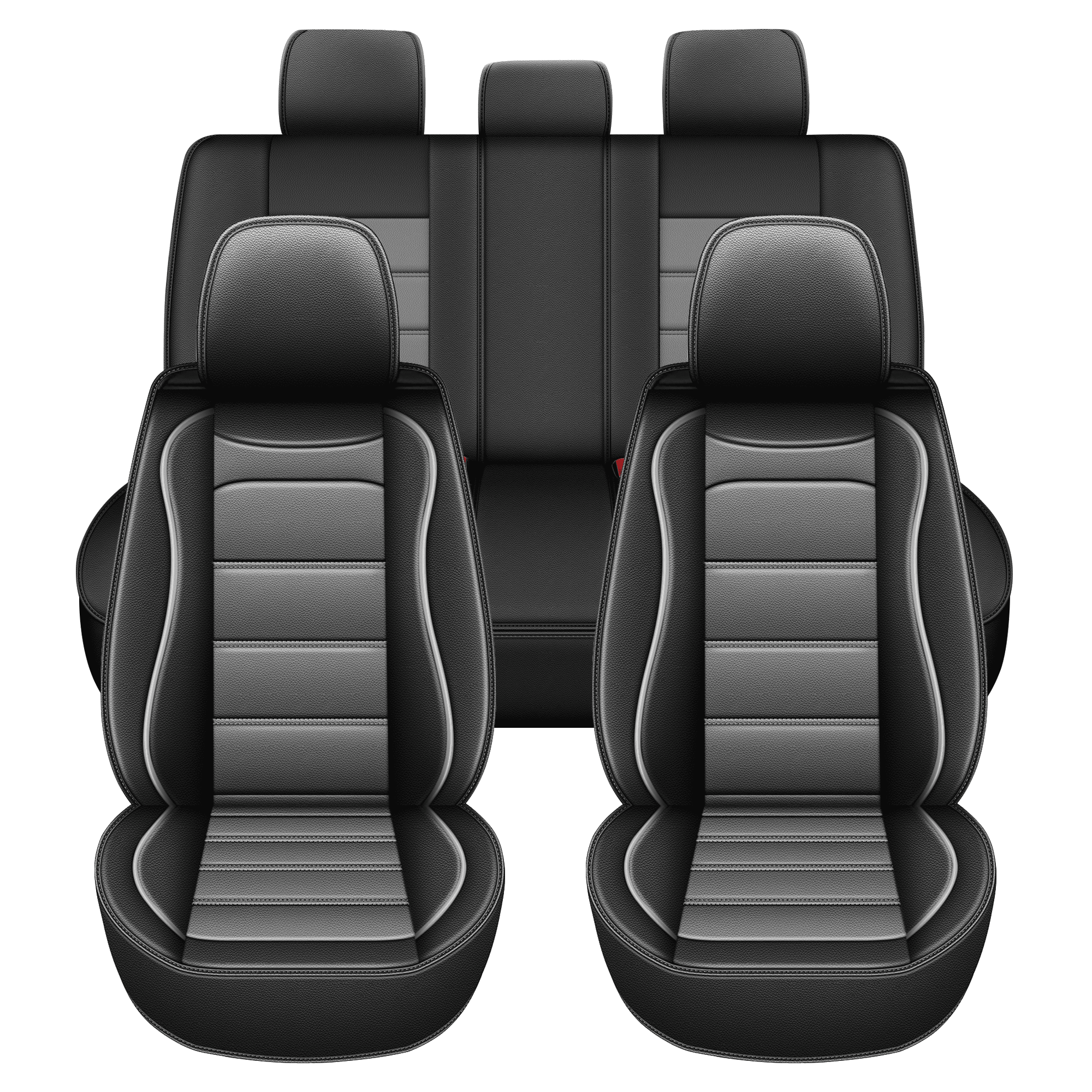 Car Seat Cover Fit for Acura MDX 2004-2025,Waterproof Stain-resistant Leather Heavy-Duty Car Seat Covers Protector Gray,Full Set(2 Row 5 Seats)