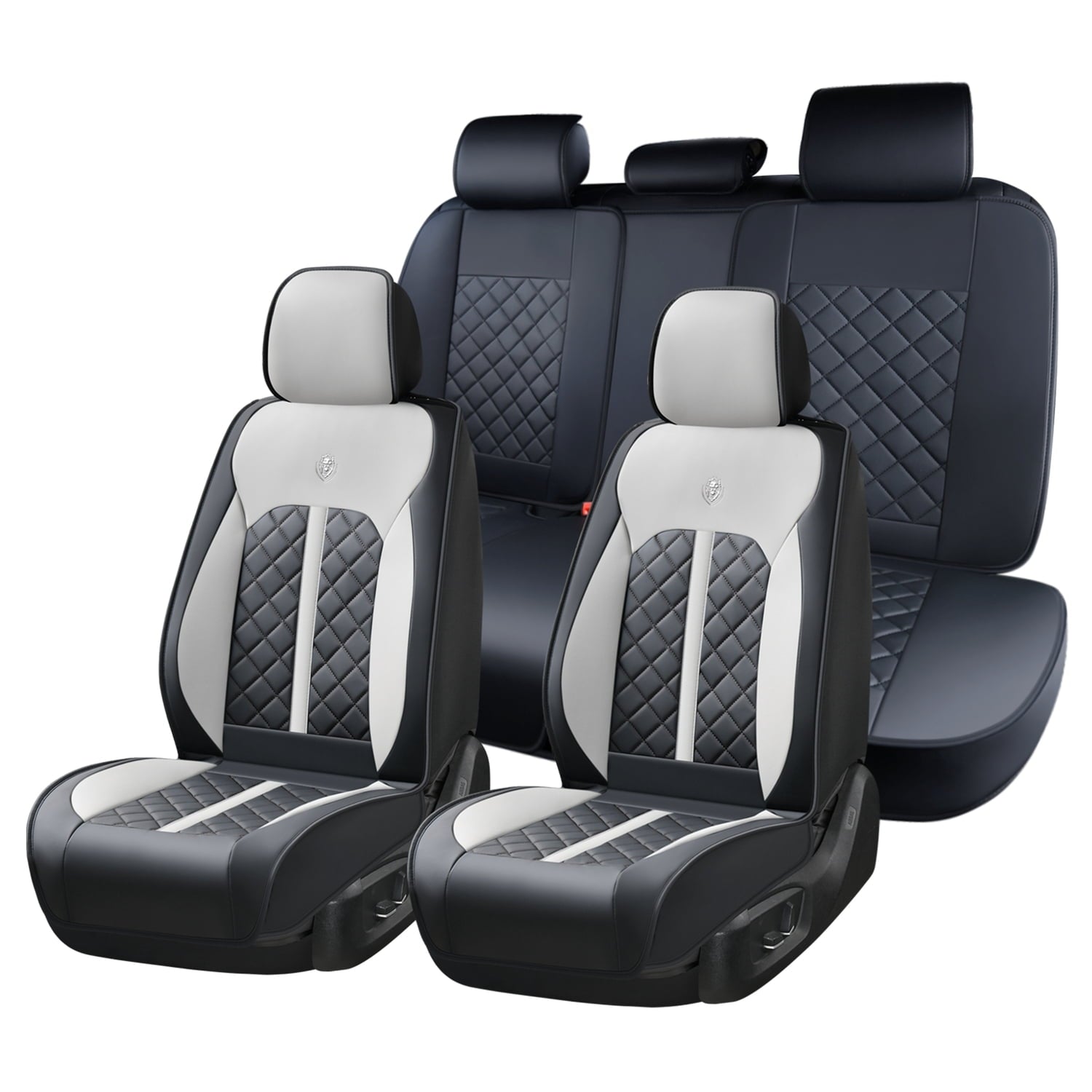 For Car Seat Covers for Hyundai All Models, 5 -Seats,Waterproof Breathable Leather Seat Covers, Non-Slip Lining, Compatible With Airbags, Enhances Interior Appearance