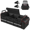 Car Trunk Organizer with Portable Leakproof Cooler Bag,Foldable Cover,Adjustable Securing Straps,Collapsible for Car,SUV,Truck and Other Vehicles