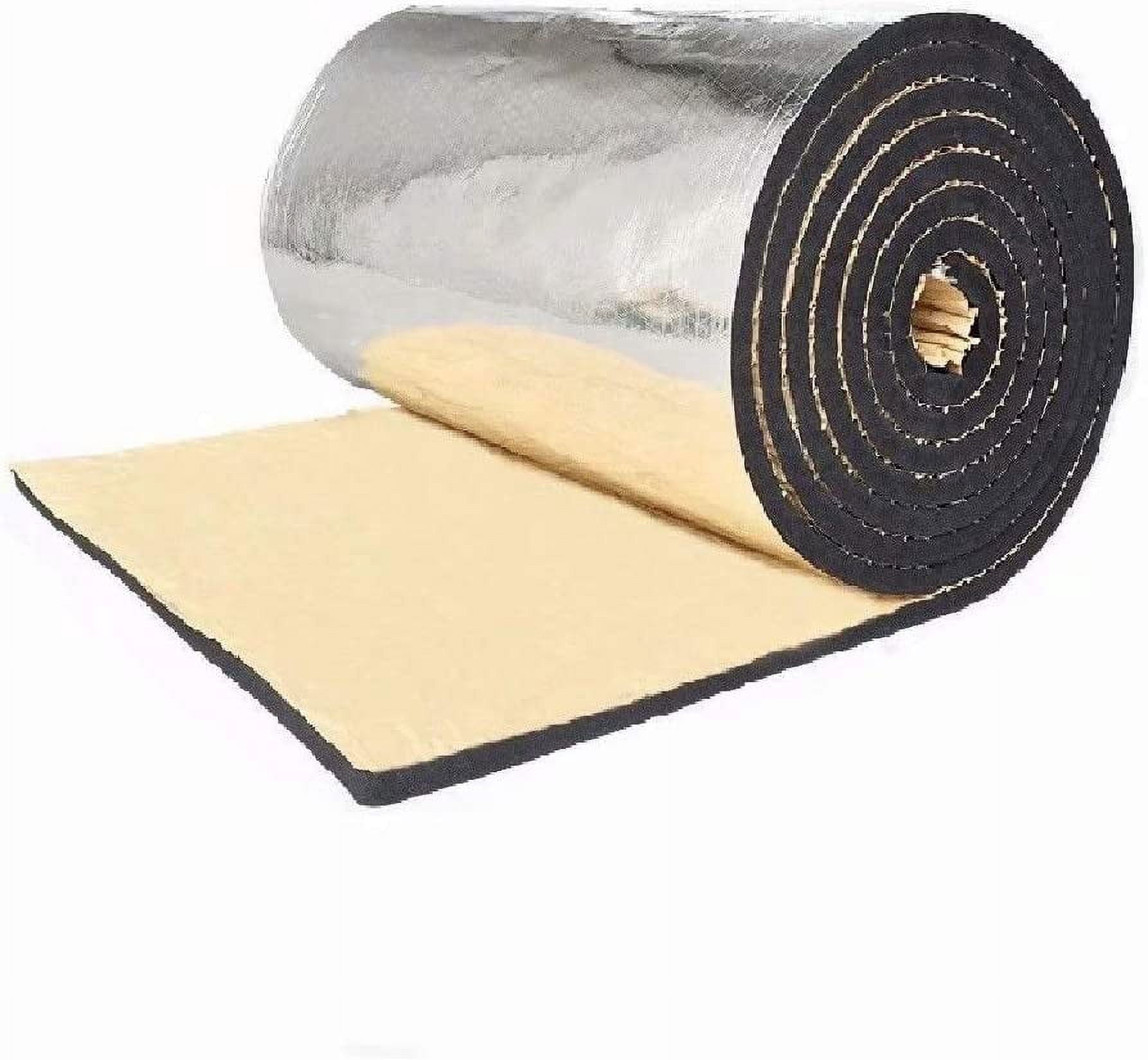 DENEST 160"x40" Car Sound Deadener Aluminum Heat Shield Insulation Mat 6MM 237Mil Alumi