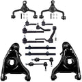 ECCPP 14PCS Front Suspension Kit for 1995-2002 for Lincoln Town Car 1995-2002 for Ford Crown Victoria Lower Control Arm and Ball Joint Assembly Sway Bar End Link Outer Tie Rod End
