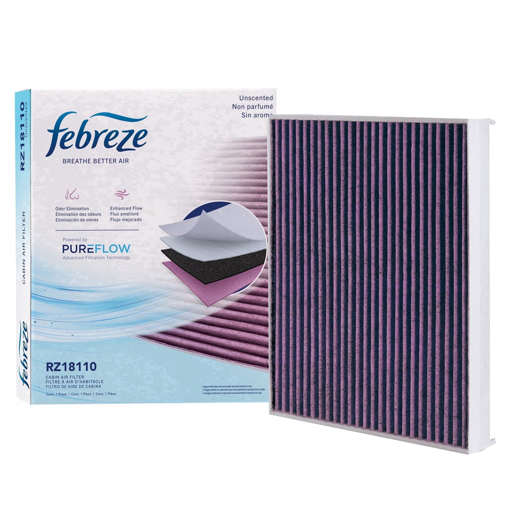Febreze Odor Control Cabin Air Filter by PUREFLOW RZ18110 Fits 2015-2026 Ford F-150 2.7L, 3.5L, 5.0L; 2017-2026 F-250 Super Duty, F-350 Super Duty, F-550 Super Duty, F-450 Super Duty 6.7L