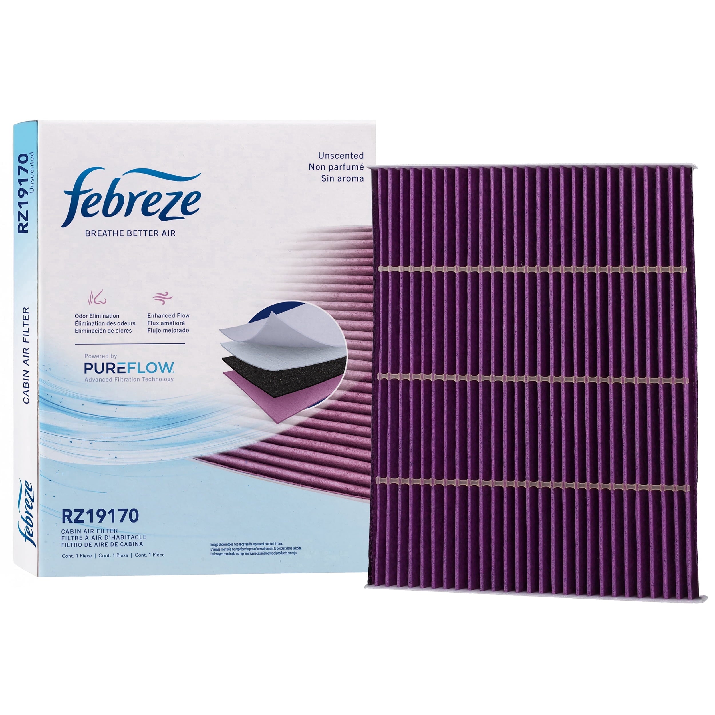 Febreze Odor Control Cabin Air Filter by PUREFLOW RZ19170 Fits 2013-2020 Ford Fusion 2.0L, 2.5L, Lincoln MKZ 2.0L; 2015-2024 Edge 2.0L, 2.7L; 2014-2020 Fusion 1.5L; 2015-2018 Edge 3.5L