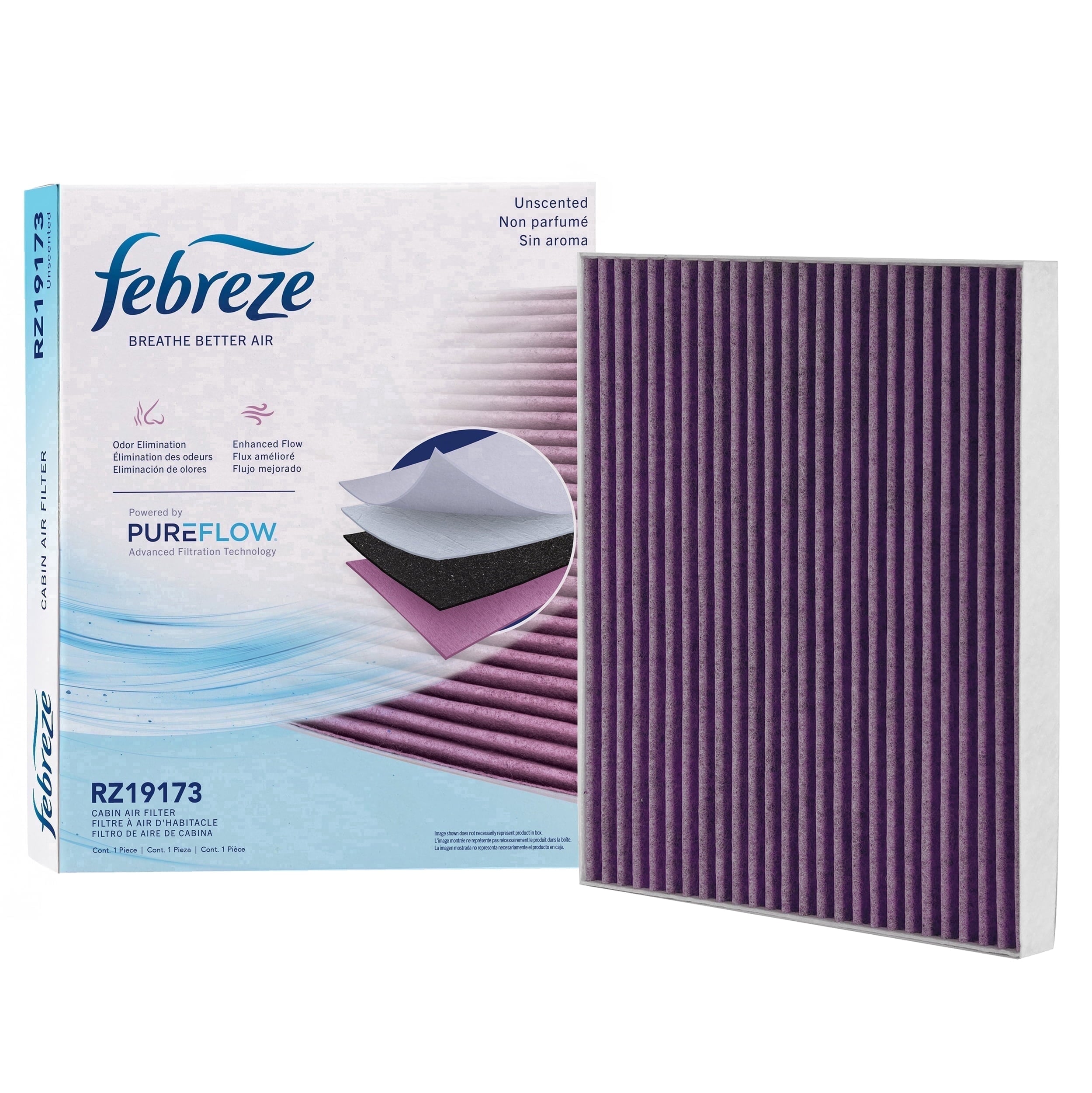 Febreze Odor Control Cabin Air Filter by PUREFLOW RZ19173 Fits 2017-2026 Chrysler Pacifica 3.6L; 2020-2026 Voyager 3.6L; 2021-2026 Grand Caravan 3.6L